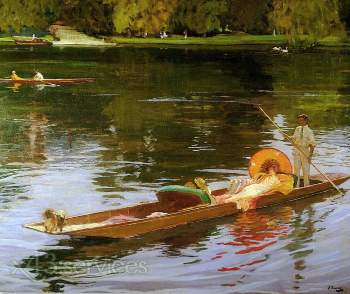 Sir John Lavery - Bootsfahrten auf der Themse - Boating on the Thames